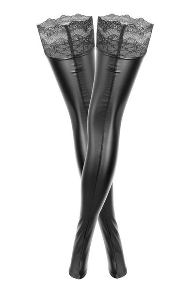 Чулки с мокрым эффектом Noir Handmade F135 Powerwetlook stockings, L, без мысков SX0019