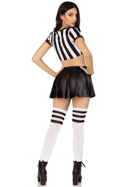 Костюм рефері Leg Avenue Time Out Referee M, кроп-топ спідниця свисток SO9192