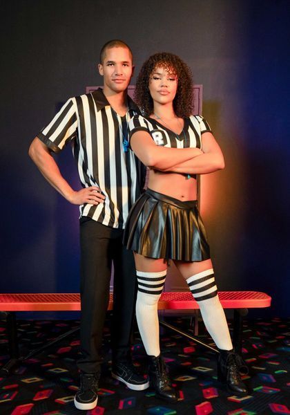 Костюм рефері Leg Avenue Time Out Referee M, кроп-топ спідниця свисток SO9192