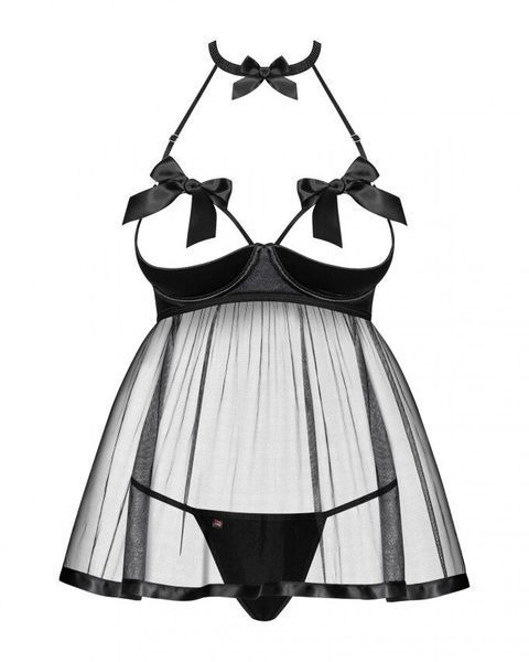 Пеньюар та трусики JSY JS228164 Black L/XL SX1828