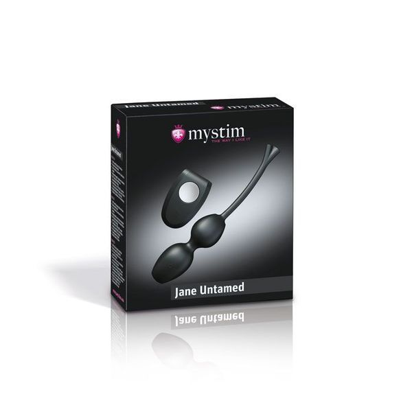 Вагинальные шарики для миостимуляции Mystim Jane Untamed Vibe с вибрацией и пультом ДУ SO2966
