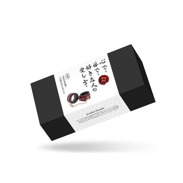 Кожаные поножи Liebe Seele Wine Red Ankle Cuffs, съемная цепочка-крепление SO9453