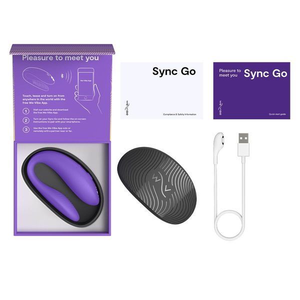 Смарт-вибратор для пар We-Vibe Sync GO Light Purple, тревел-кейс SX0527