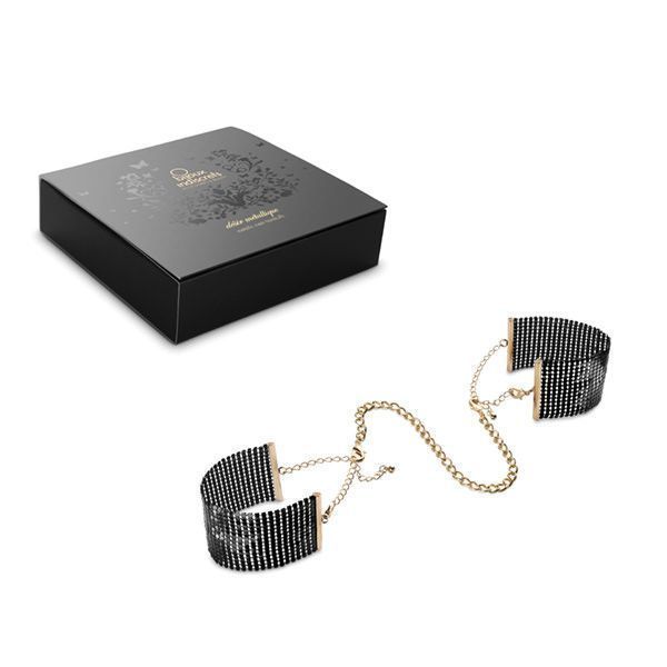 Наручники Bijoux Indiscrets Desir Metallique Handcuffs - Black, металеві, стильні браслети SO2663
