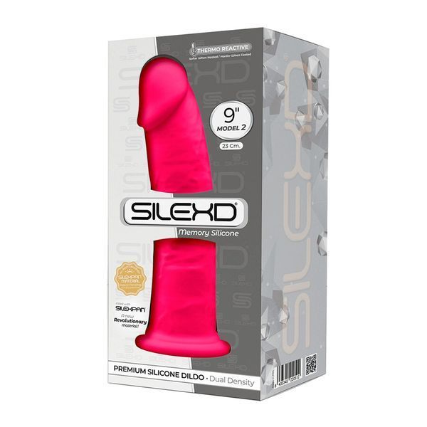 Фалоімітатор SilexD Oscar Pink (MODEL 2 size 9in), двошаровий, силікон + Silexpan, діаметр 5,4см SO9926
