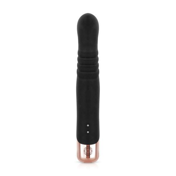 Вибратор-кролик Rosy Gold - Rabbit Vibrator with thrusting function - Black SX3069
