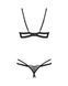Комплект Obsessive Nutris 2-pcs crotchless set, XL/2XL, ліф з відкритими чашками, трусики з доступом SX1171 фото 4