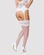 Панчохи під пояс із широким мереживом Obsessive 810-STO-2 stockings L/XL, білі SO7168 фото 2