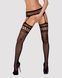 Панчохи-стокінги із комбінованою сіткою Obsessive Garter stockings S214 S/M/L, чорні SO7268 фото 1