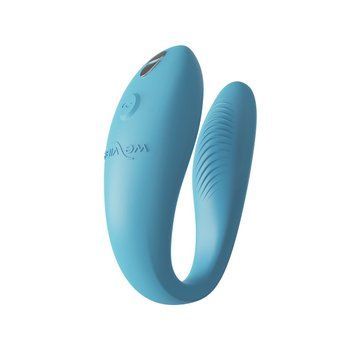 Смарт-вібратор для пар We-Vibe Sync GO Turquoise, тревел-кейс SX0528