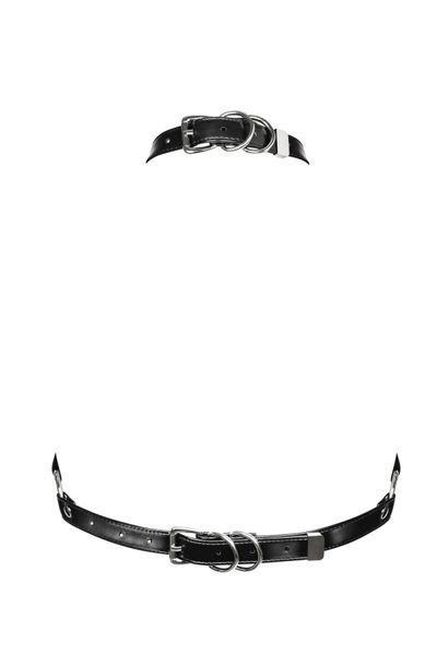 Портупея на груди Obsessive A740 harness black O/S, штучна шкіра SO7853