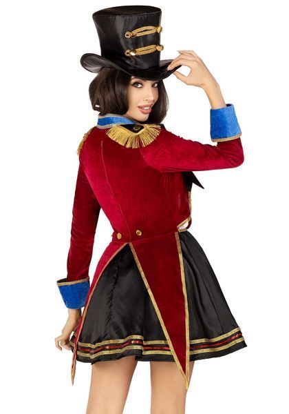 Костюм дрессировщицы Leg Avenue Classic Ringmaster Costume S, платье, шляпа SO9193