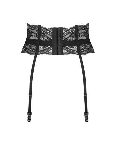 Пояс для панчіх Obsessive Nutris garter belt, M/L, мереживний, з довгими пажами SX1173
