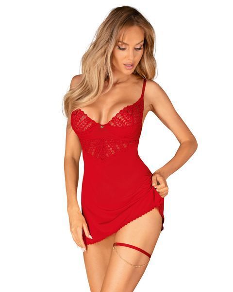 Гартер Obsessive Ingridia garter O/S, красный SO9039