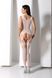 Бодистокинг с плетением на груди Passion BS099 One Size, white, открытый доступ, имитация подвязок SO8940 фото 9