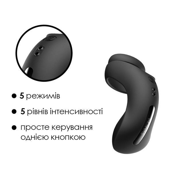 Подвійне ерекційне кільце Svakom Benedict Black зі стимуляцією промежини SO6300