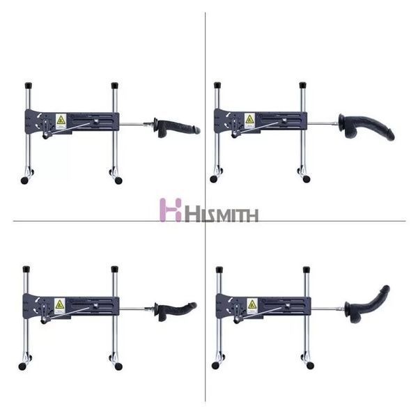 Фалоімітатор для секс-машин Hismith 8.3&Prime; Silicone Dildo Black, система KlicLok, гнучкий стрижень SO9971