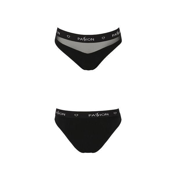 Трусики с прозрачной вставкой Passion PS006 PANTIES L, black SO4231