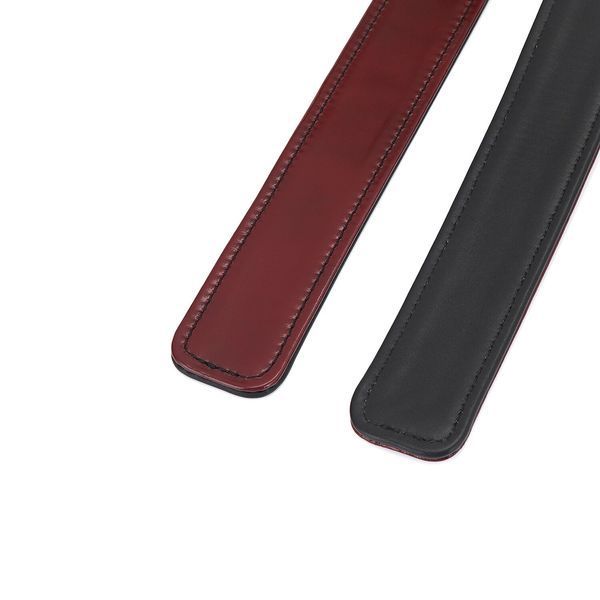 Фіксатори для стегон Liebe Seele Wine Red Thigh Cuffs S Size, натуральна шкіра SO9454