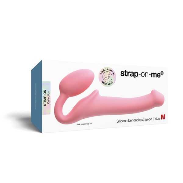 Безремінний страпон Strap-On-Me Rose M, повністю регульований, діаметр 3,3 см SX2568