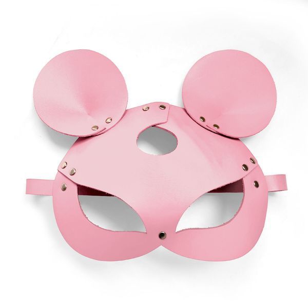 Кожаная маска мышки Art of Sex - Mouse Mask, цвет Розовый SO9652
