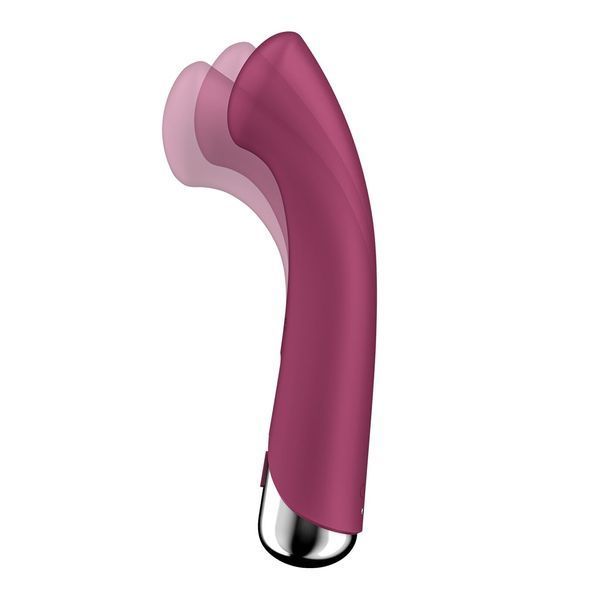 Вібратор з ротацією Satisfyer Spinning G-Spot 1 Red, плоский майданчик для стимуляції точки G SX0555