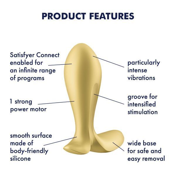 Анальна смарт-пробка з вібрацією Satisfyer Intensity Plug Gold SO8627