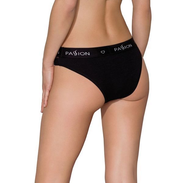 Трусики с прозрачной вставкой Passion PS006 PANTIES L, black SO4231