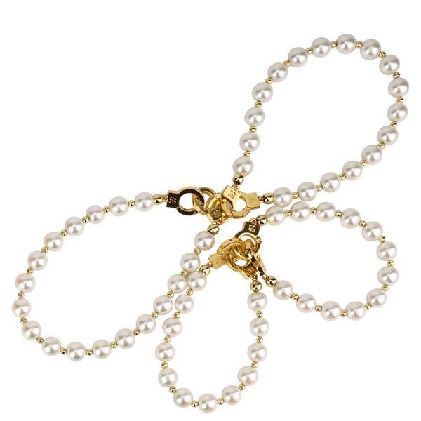 Жемчужные наручники и поножи LOCKINK Pearl Handcuffs & Anklecuffs SX0909
