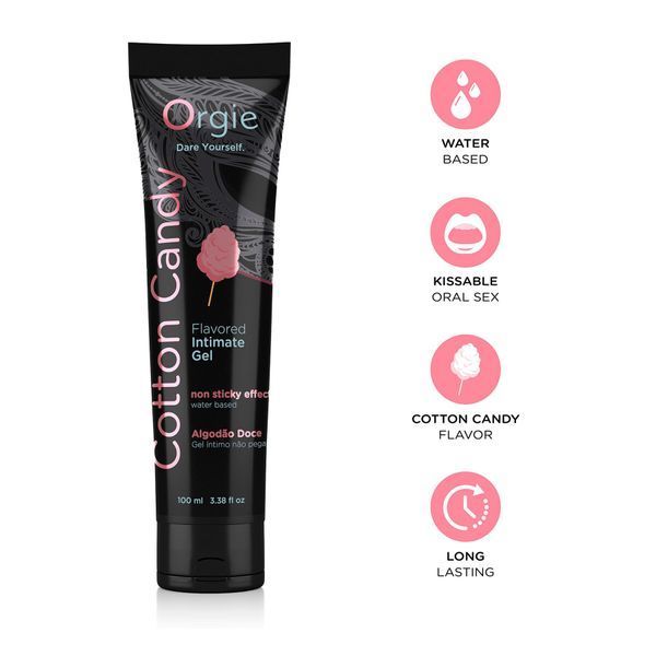 Лубрикант на водній основі Orgie Lube Tube Cotton Candy, 100 мл, зі смаком та ароматом солодкої вати SX1522