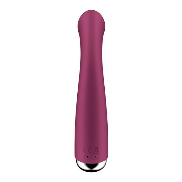 Вібратор з ротацією Satisfyer Spinning G-Spot 1 Red, плоский майданчик для стимуляції точки G SX0555