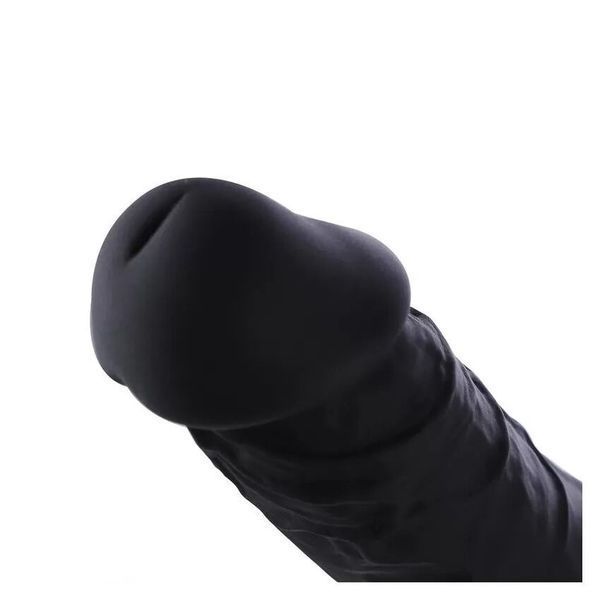 Фалоімітатор для секс-машин Hismith 8.3&Prime; Silicone Dildo Black, система KlicLok, гнучкий стрижень SO9971