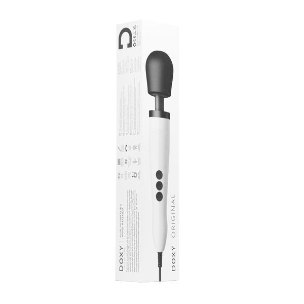 Вибромассажер DOXY Original White, очень мощный, питание 220В, пульсирующие вибрации SO1431