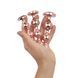 Набор анальных игрушек Rosy Gold - Metal Butt Plug Set 3 Pieces SX3070 фото 7