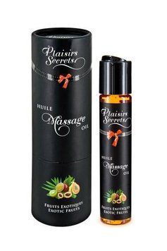 Масажна олія Plaisirs Secrets Exotic Fruits (59мл) з афродизіаками їстівна, подарункове паковання SO1839