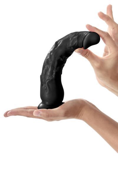 Фалоімітатор із присоскою Real Body &mdash; Real Justin Black, TPE, діаметр 4,2 см SO4031