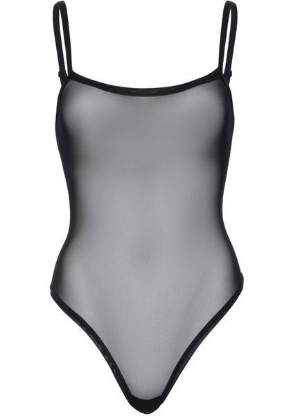 Еротичне боді Leg Avenue Cami bodysuit with thong Black M/L, на бретелях SO9167