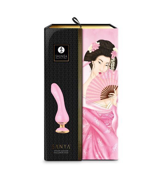 Вибратор для точки G Shunga Sanya Light Pink, гибкий ствол SO6904