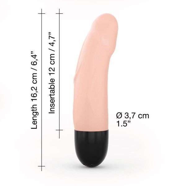 Вибратор Dorcel Real Vibration S Flesh 2.0, диам 3,7см, перезаряжаемый, для точки G SO7392