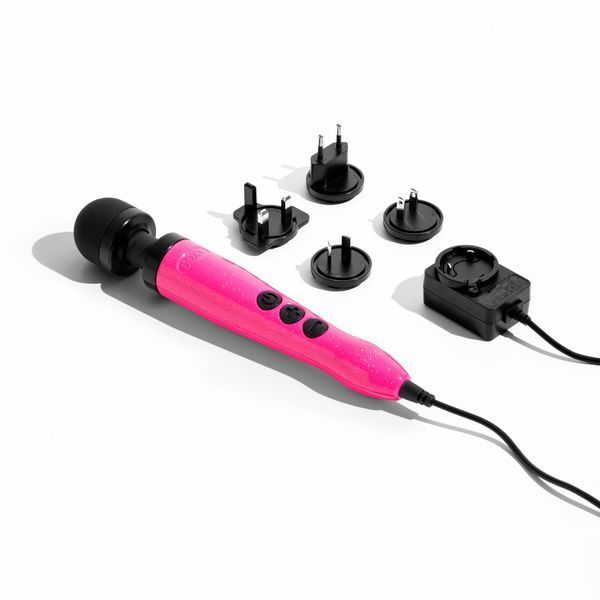 Вібромасажер DOXY Die Cast 3 Hot Pink, дуже потужний, живлення 220В, металевий корпус SX2459