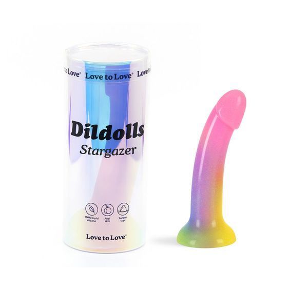 Дилдо з градієнтом та блискітками Love To Love Dildolls &mdash; Stargazer, ультрам&rsquo;який SO9013