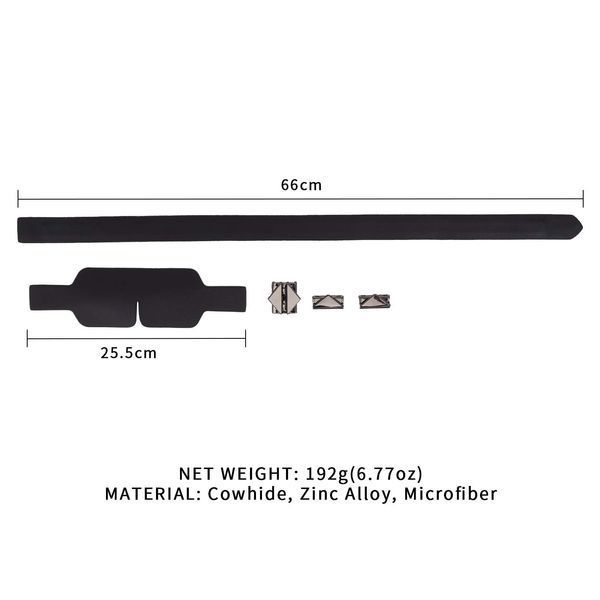 Маска на очі LOCKINK Blindfold Kit, чорна, натуральна шкіра, регульований обсяг SX0833
