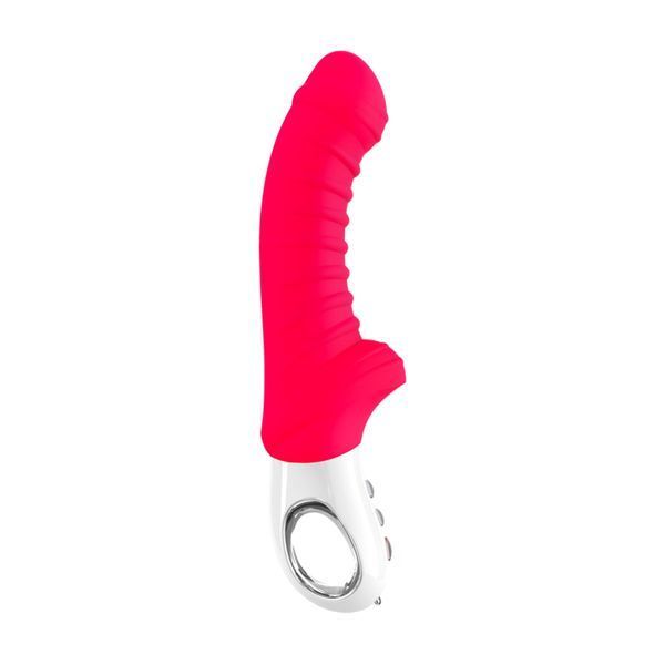 Вибратор для точки G Fun Factory TIGER india red, ребристый, подходит для анальной стимуляции SX0939