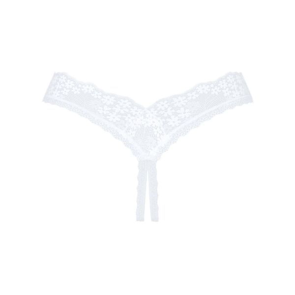 Мереживні танга Obsessive Heavenlly crotchless thong XL/2XL, з доступом SO8190