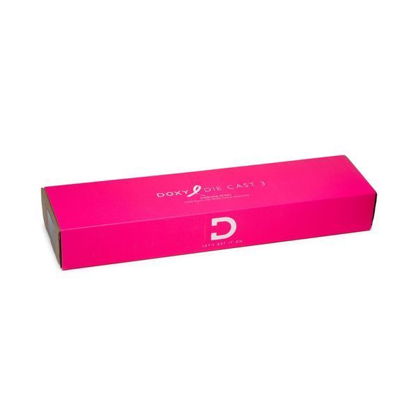 Вібромасажер DOXY Die Cast 3 Hot Pink, дуже потужний, живлення 220В, металевий корпус SX2459