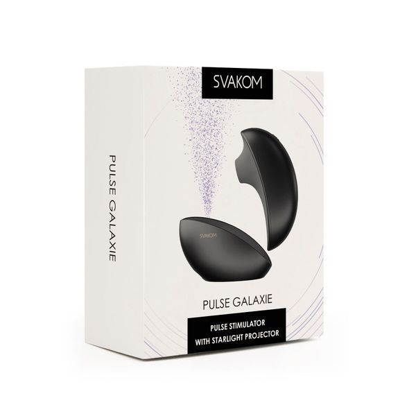 Вакуумний кліторальний смарт-стимулятор Svakom Pulse Galaxie Midnight Black, проєктор зоряного неба SO9678