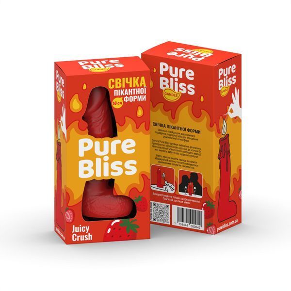 Ароматна свічка пікантної форми Pure Bliss Red Juicy Crush (Ягідний вибух) 18 см SX3039