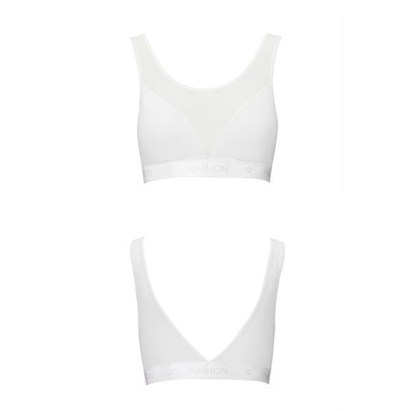 Топ с прозрачной вставкой Passion PS002 TOP S, white SO4205