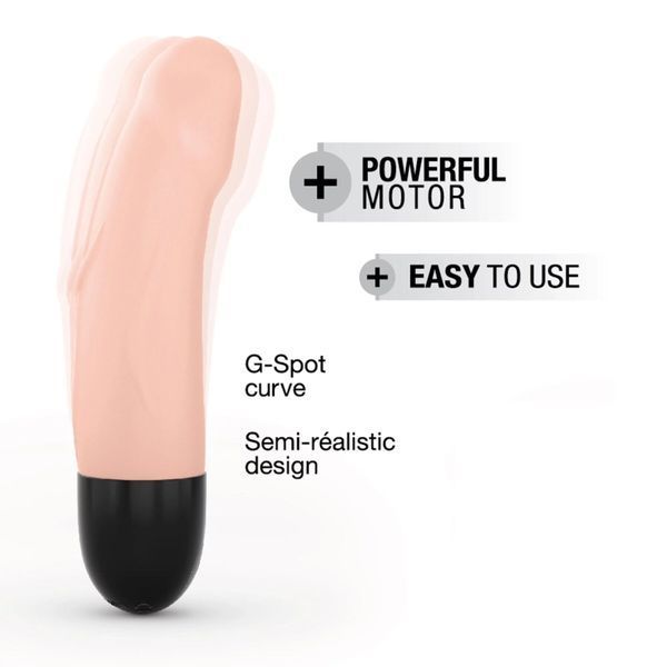 Вибратор Dorcel Real Vibration S Flesh 2.0, диам 3,7см, перезаряжаемый, для точки G SO7392