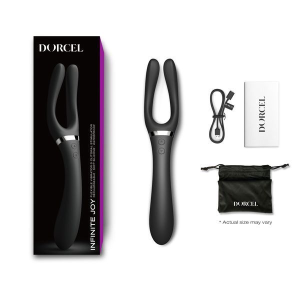 Вібратор-стимулятор Dorcel INFINITE JOY BLACK, багатофункціональний, унісекс SO7382